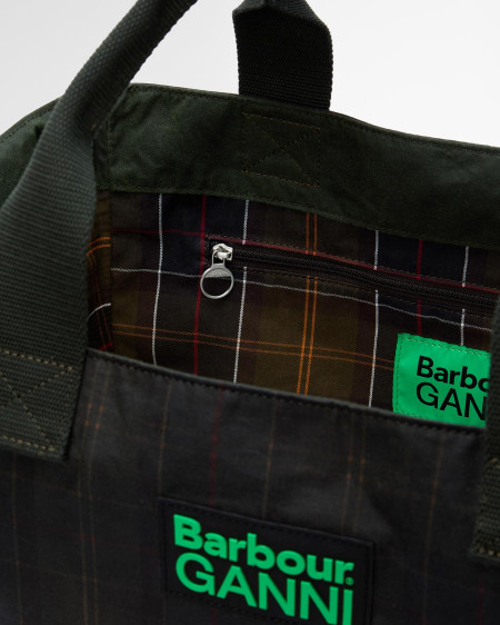 Barbour x GANNI Waxed Tote Bag