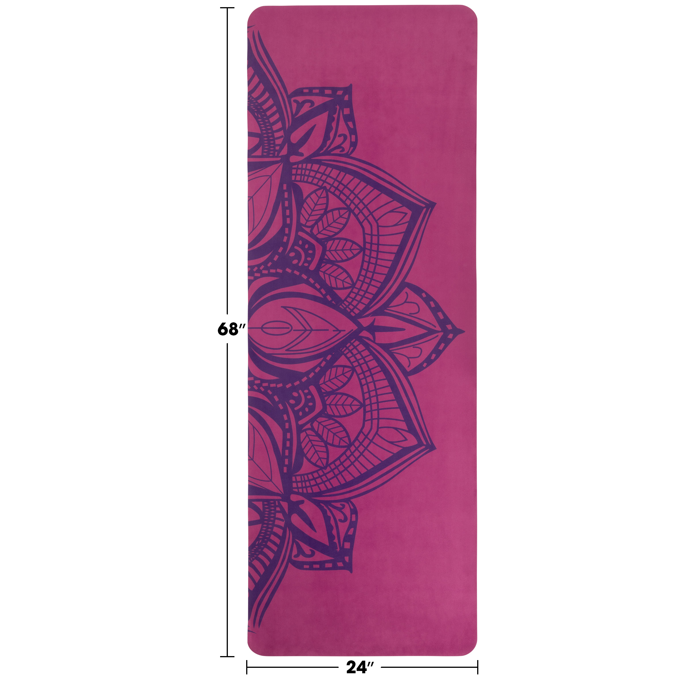 Eco-Friendly Non-Slip Yoga Mat with Carrying Strap - Ultra-Absorbent, Cushioned Fitness Floor Mat for Yoga, Pilates, and Home Workouts