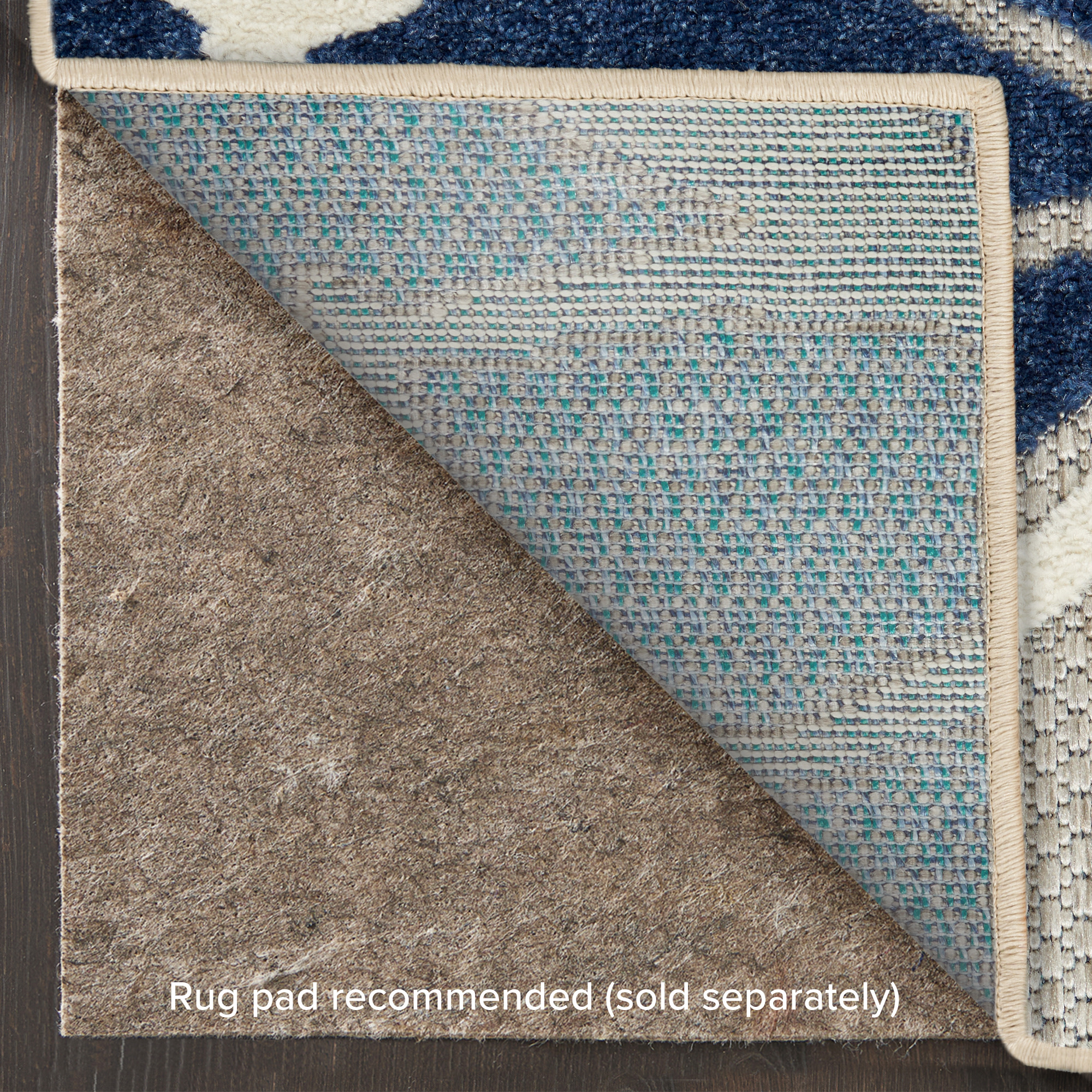 Nourison Aloha 6' x 9' Ivory Navy Tropical Rug