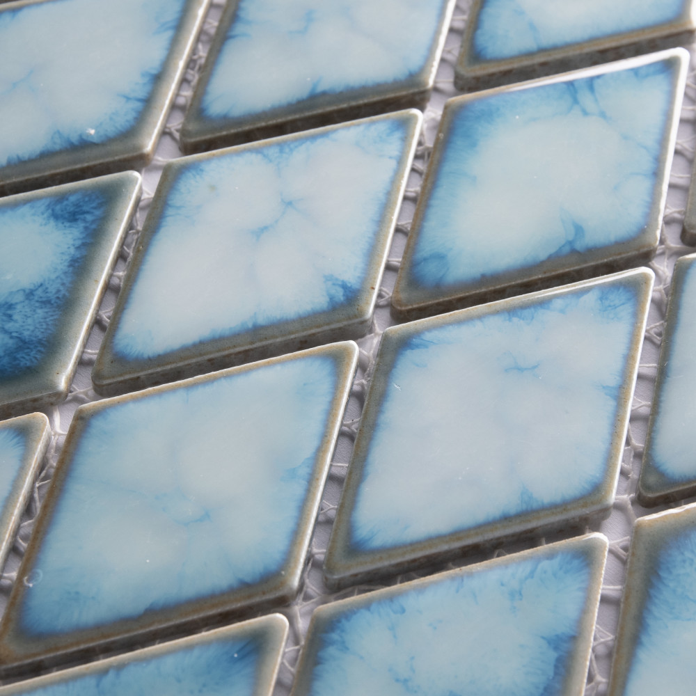 Hudson Kite Marine 10-1/8 in. x 11-3/4 in. Porcelain Mosaic Tile