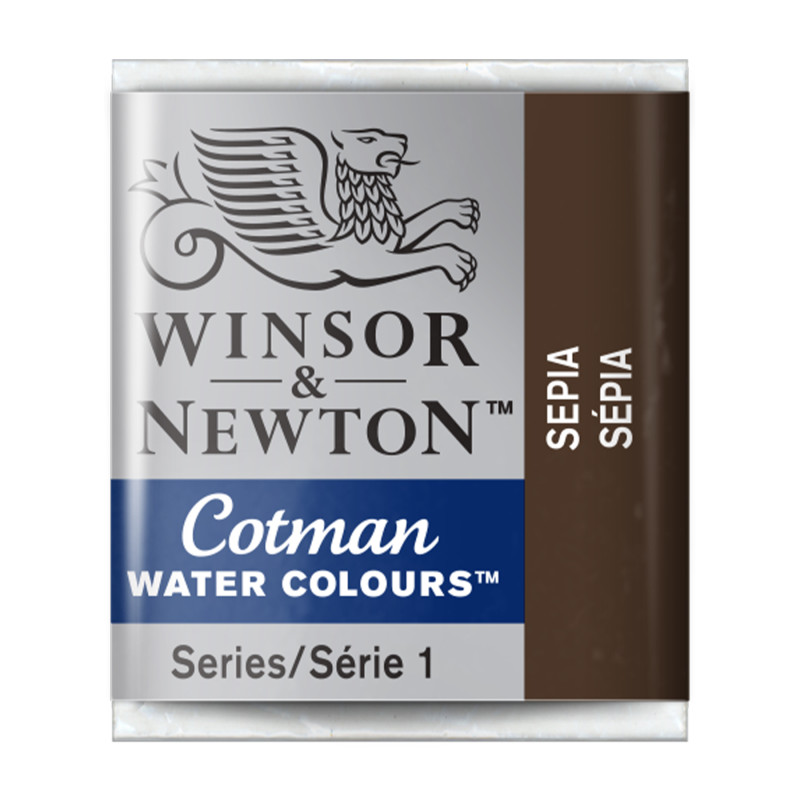 Cotman Watercolor Paint, Half Pan, Sepia