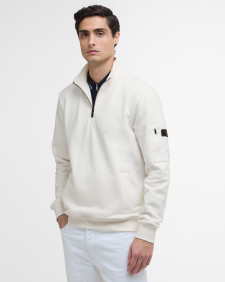 Ewan Half-Zip Sweatshirt Whisper White