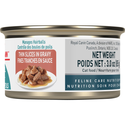 Royal Canin Feline Care Nutrition Hairball Thin Slices In Gravy Canned Cat Food