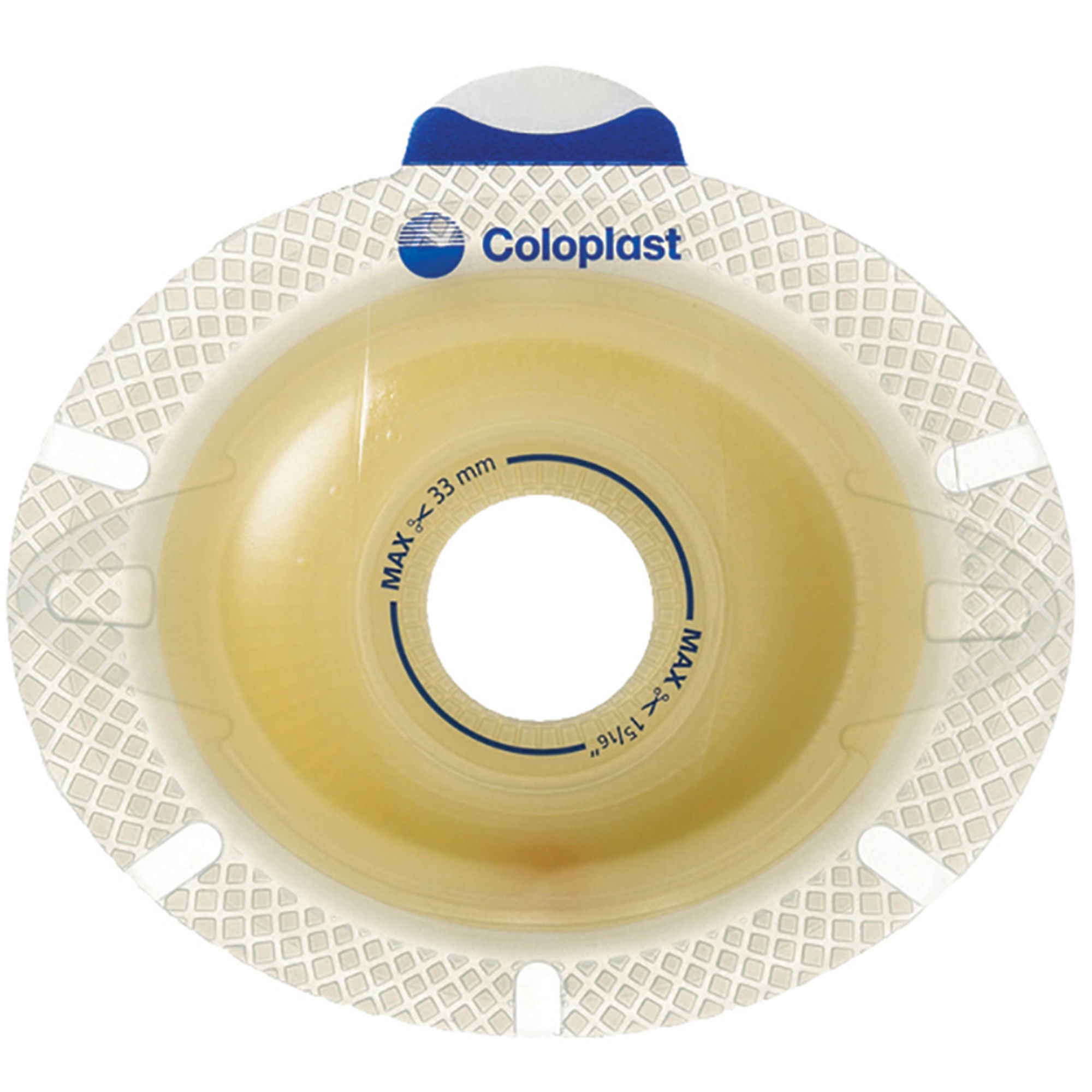 SenSura® Click Xpro Convex Light Ostomy Barrier, 35 mm Stoma, Blue Match