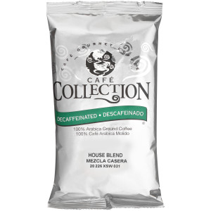 CAFÉ COLLECTIONS House Blend Roast & Ground Decaf Coffee, 1.7 oz. Bag (Pack of 150) image