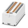 Clipline Ptfix Series Distribution Block Polyamide 450V 26 to 12 AWG 19 Position White 28.6 L x 22.7 H x 56.5 mm W