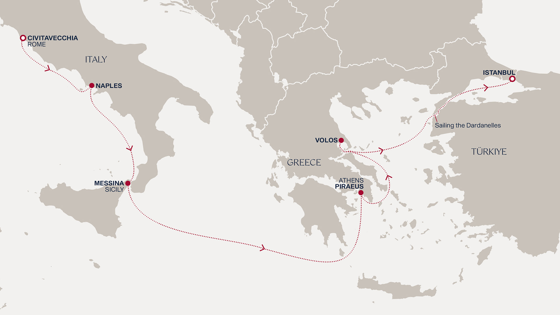 Itinerary map