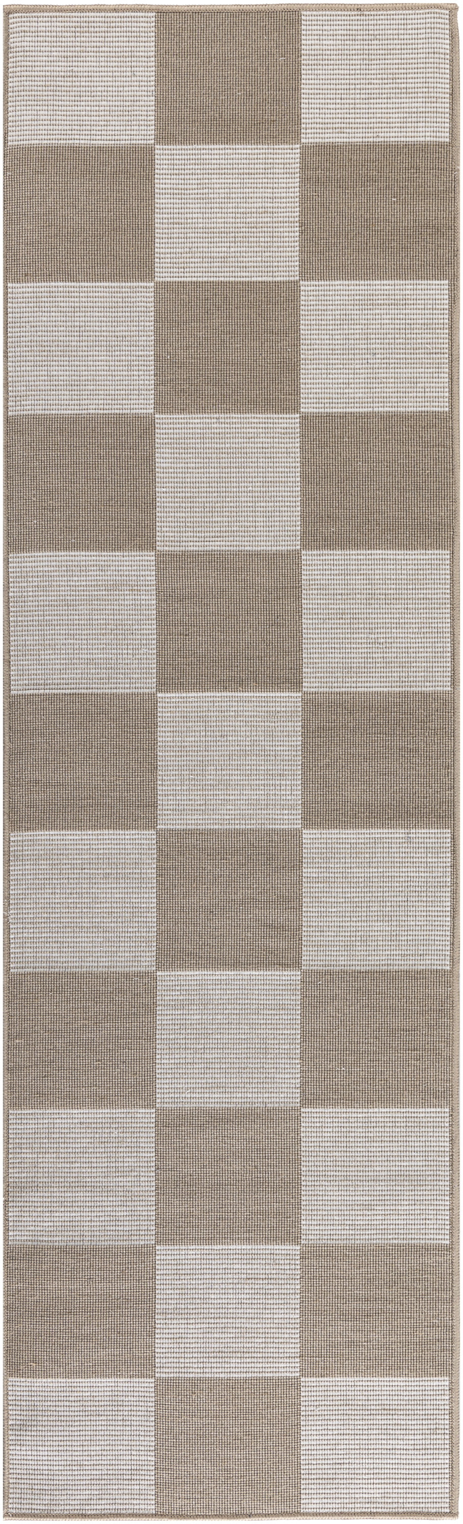 Nourison Washable Modern Jute 2'3" x 7'6" Natural Ivory Modern Indoor Rug