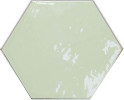 Zellige Hexa Mint 4×5 Hexagon Field Tile Glossy