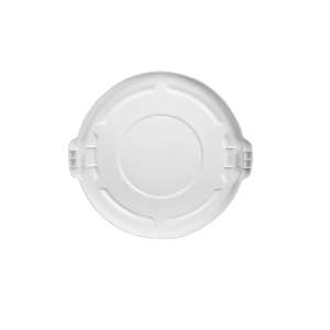 Rubbermaid Commercial, BRUTE, Self-Draining, Round, Resin, 10 gal, White, Receptacle Lid