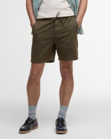 Washed Oxford Relaxed Shorts Uniform Green
