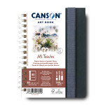 Canson Artist Series Mi-Teintes Pastel & Drawing Art Book Fabric Cover Side Wire Binding 80 Sheet 5.8x8.3  inch 1 Count