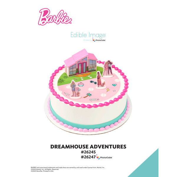 Barbie™ DreamHouse™ Adventures The Magic of Cakes® PhotoCake® Enhanced Round Background Page