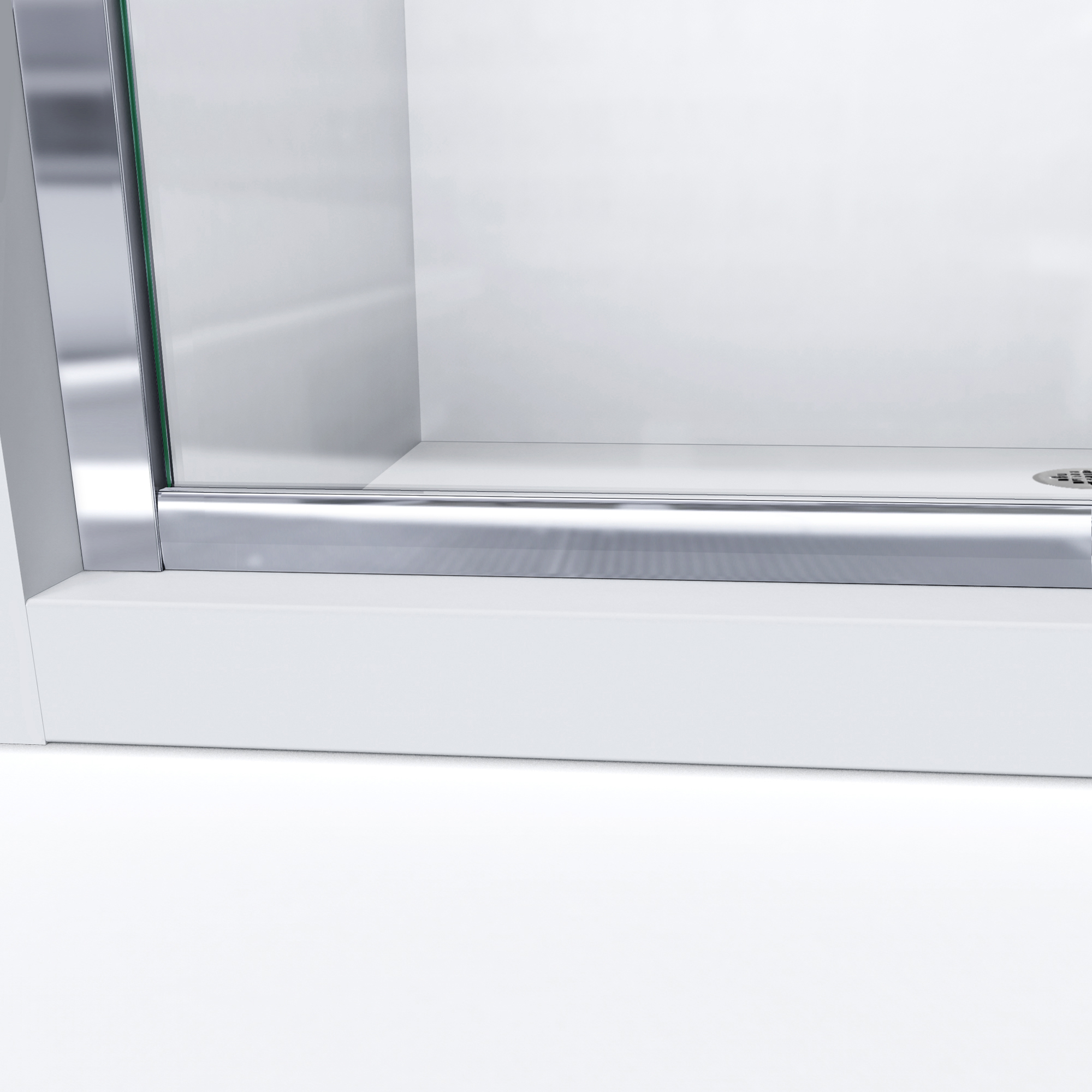 Mahalo 56 - 60 inch W x 58 inch H Semi-Frameless Sliding Tub Door