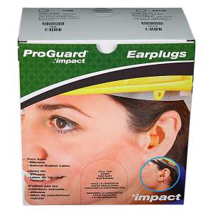 Impact, Pro-Guard, Disposable Foam Ear Plugs, Non-Corded, Orange