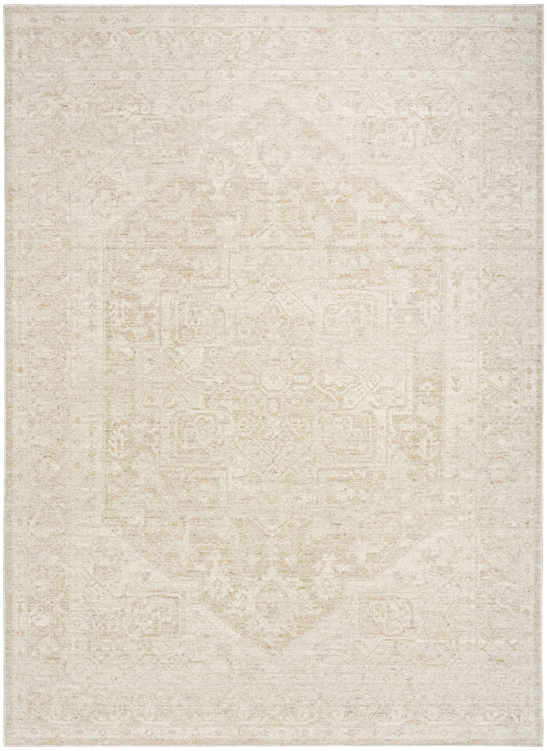 DKNY Pure Shades 5'3" x 7'8" Beige Vintage Indoor Rug