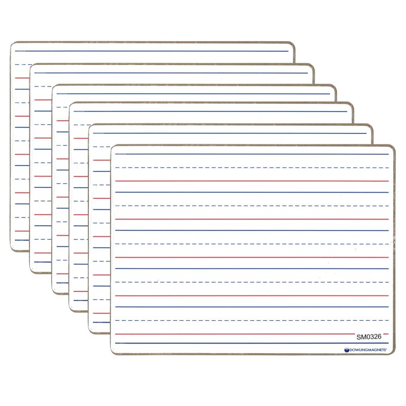 Double-sided+Magnetic+Dry-Erase+Board%2C+Line-Ruled%2FBlank%2C+Pack+of+6