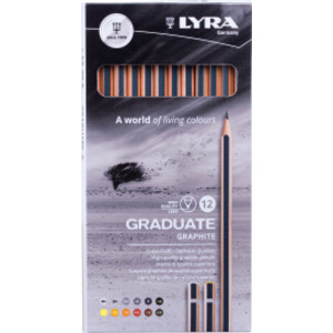 Graduate Graphite Pencil Set, Assorted Colors, 12 Pieces