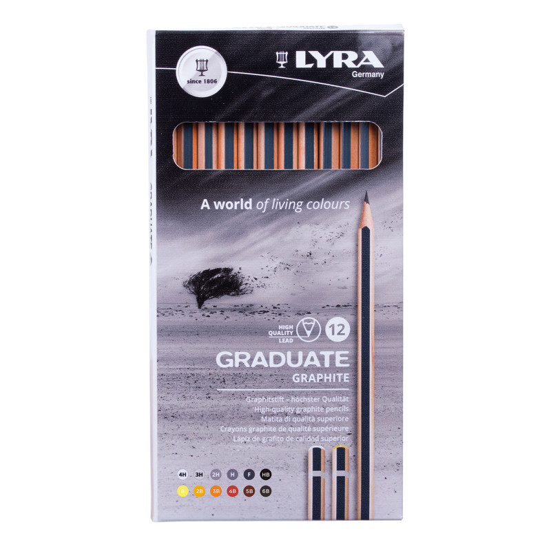 Graduate Graphite Pencil Set, Assorted Colors, 12 Pieces