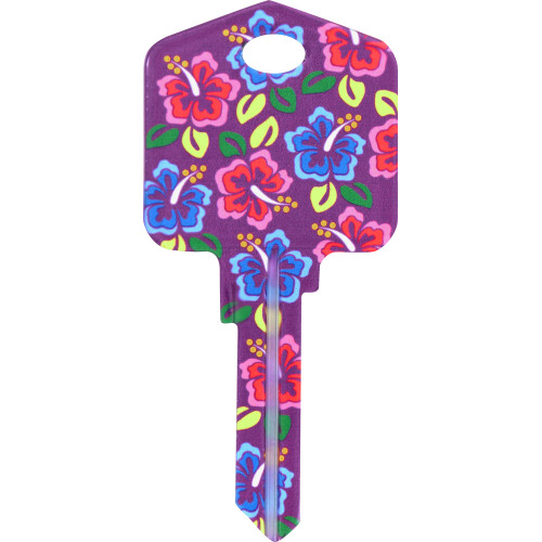 Kool Keys Hibiscus Flowers Key Blank Kwikset 66/97 KW1/10