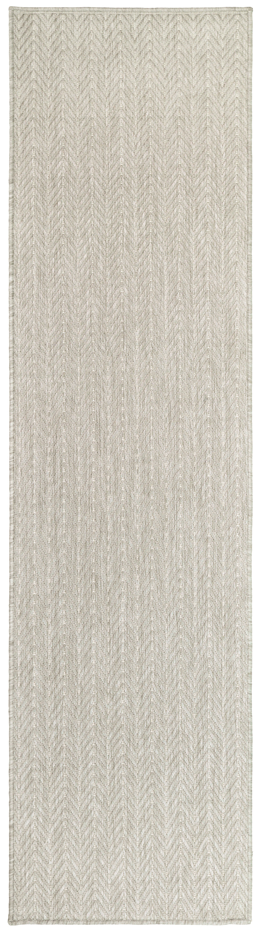Nourison Horizon Indoor/Outdoor 2'2" x 8' Grey Modern Rug
