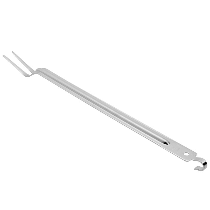 Hooked-handle stainless steel fork