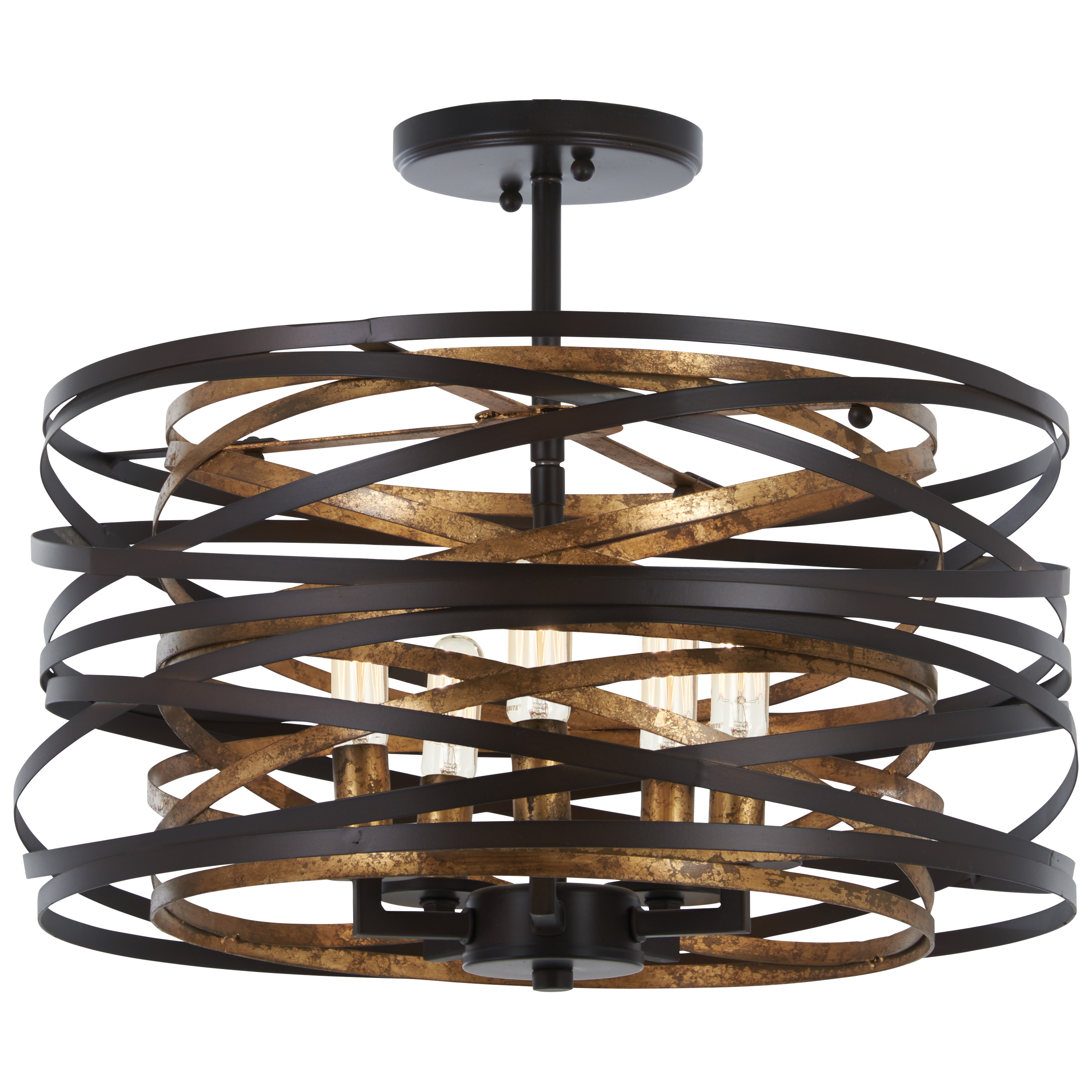 Vortic Flow - 5 Light Pendant (Convertible to Semi Flush)