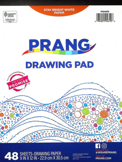 Drawing Paper Pad - 9"  x 12" (48 Sheets White)
