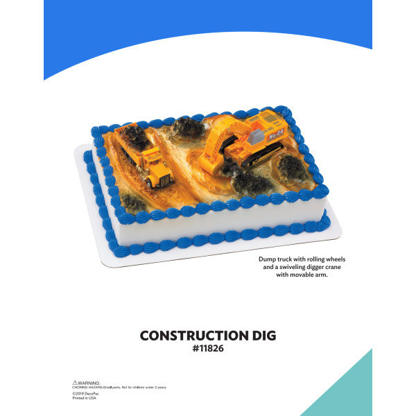 Construction Dig The Magic of Cakes® Icing Only Page