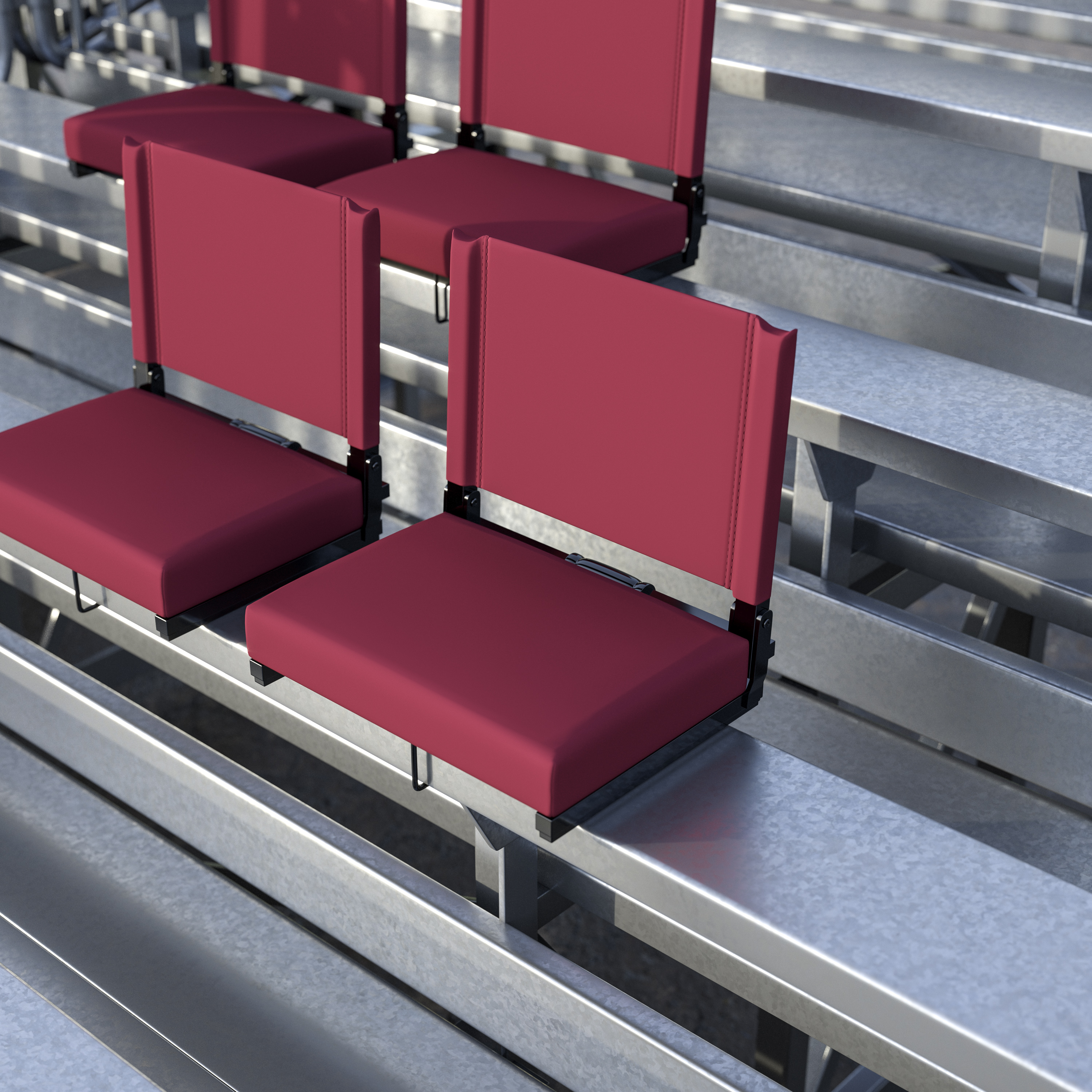 Juego de 2.500 lb. Silla de estadio ligera clasificada con asiento ultra acolchado, azul marino... - Imagen 84 de 175