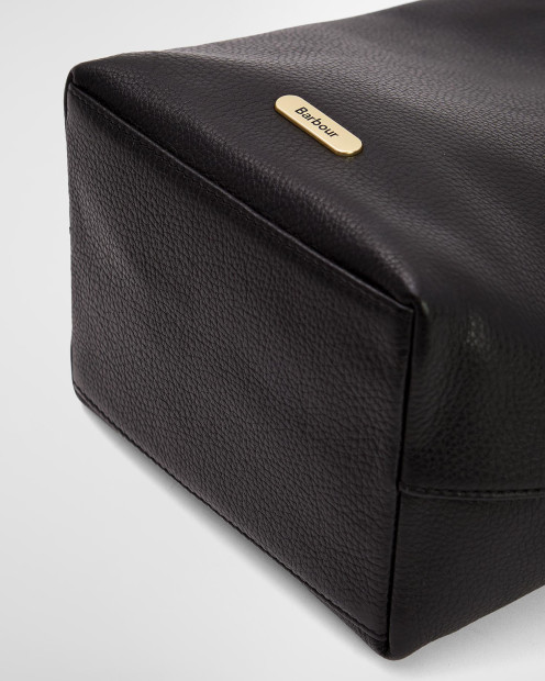 Borsa a secchiello in pelle Cedar Black