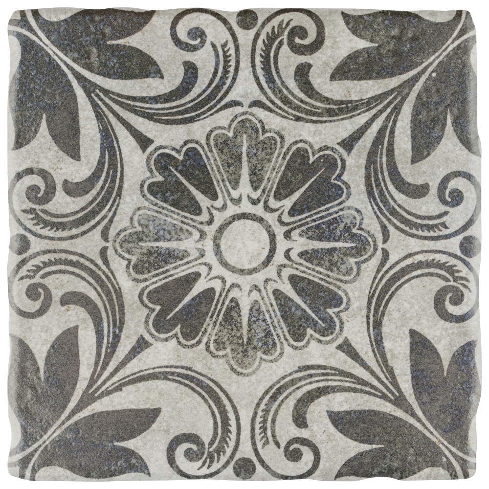 Costa Cendra Decor Dahlia 7-3/4 in. x 7-3/4 in. Ceramic Floor and Wall Tile