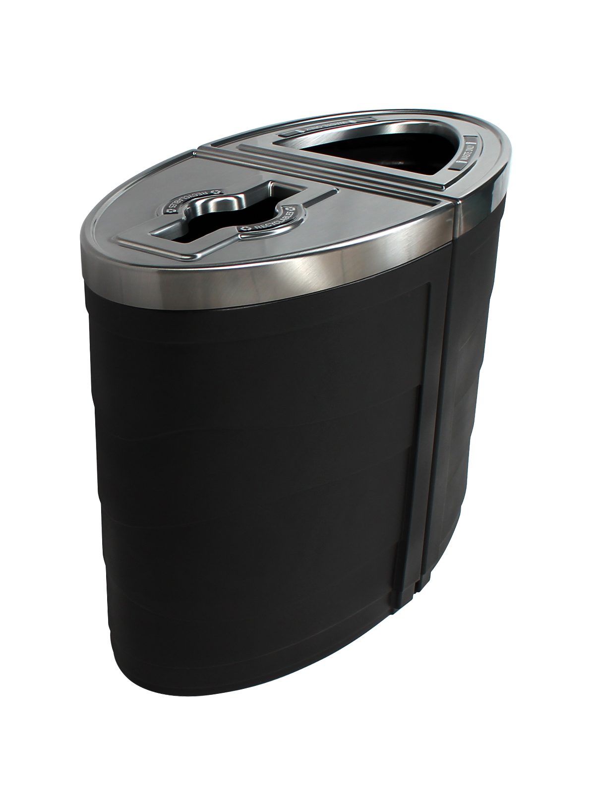 EVOLVE – Double – Kit – Recyclables-Waste – Mixed-Full – Black
