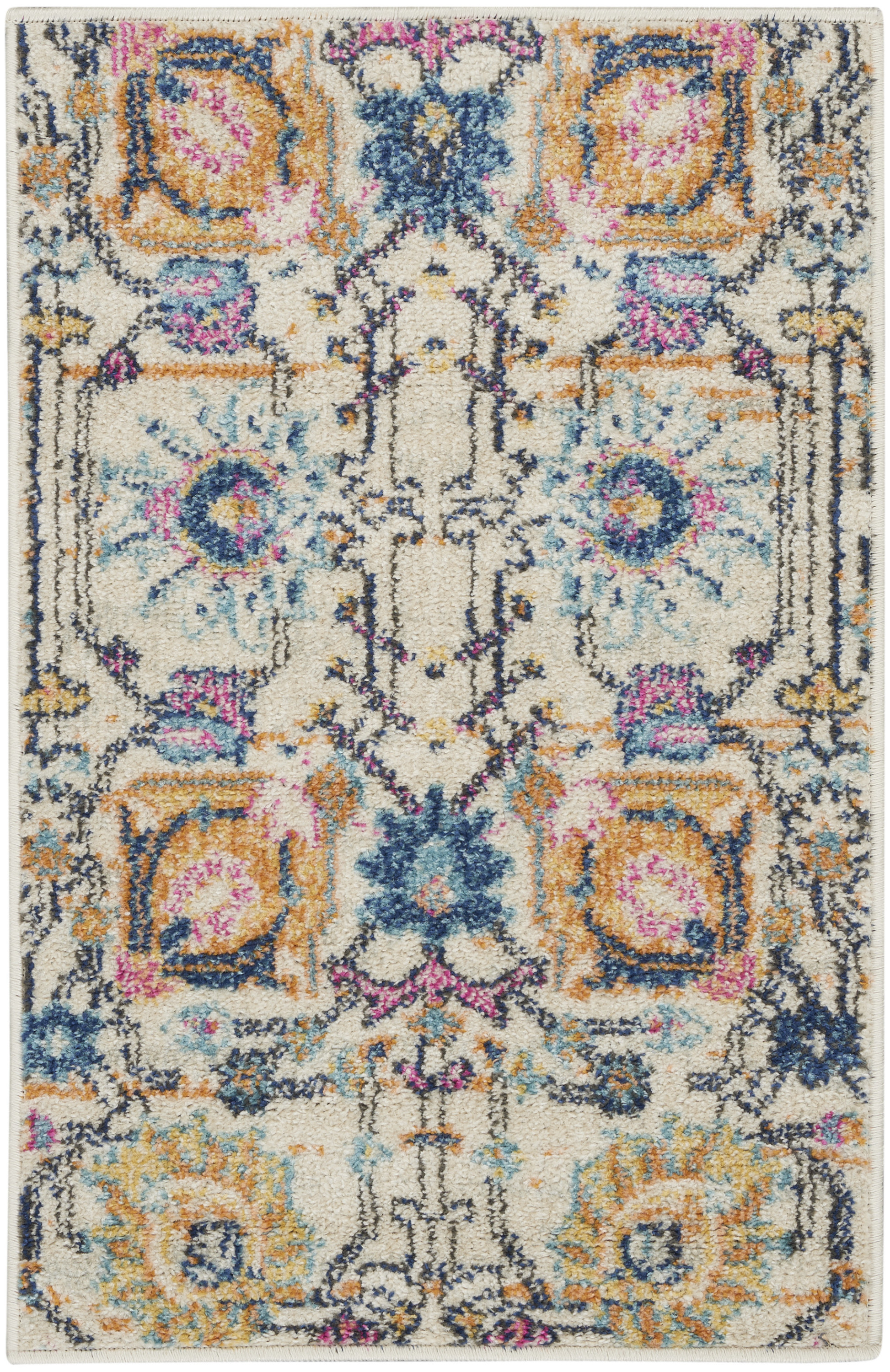 Nourison Passion 1'10" x 2'10" Ivory Multicolor Bohemian Indoor Rug