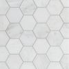 Pietra Bello Bianco Bello 3″ Hexagon Mosaic Honed
