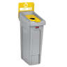 Rubbermaid Commercial, Slim Jim, Bottles/Cans Station, 23 gal, Resin, Yellow, Rectangle, Receptacle