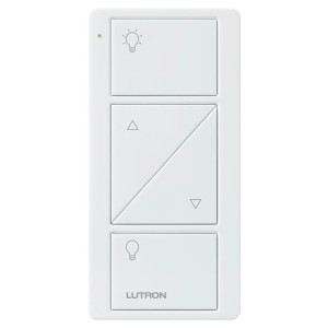 Pico Wireless Control, North/Central/South America, 431.0 to 437.0 MHz, LED Indicator, 2-Button Raise/Lower, White, Light Icons