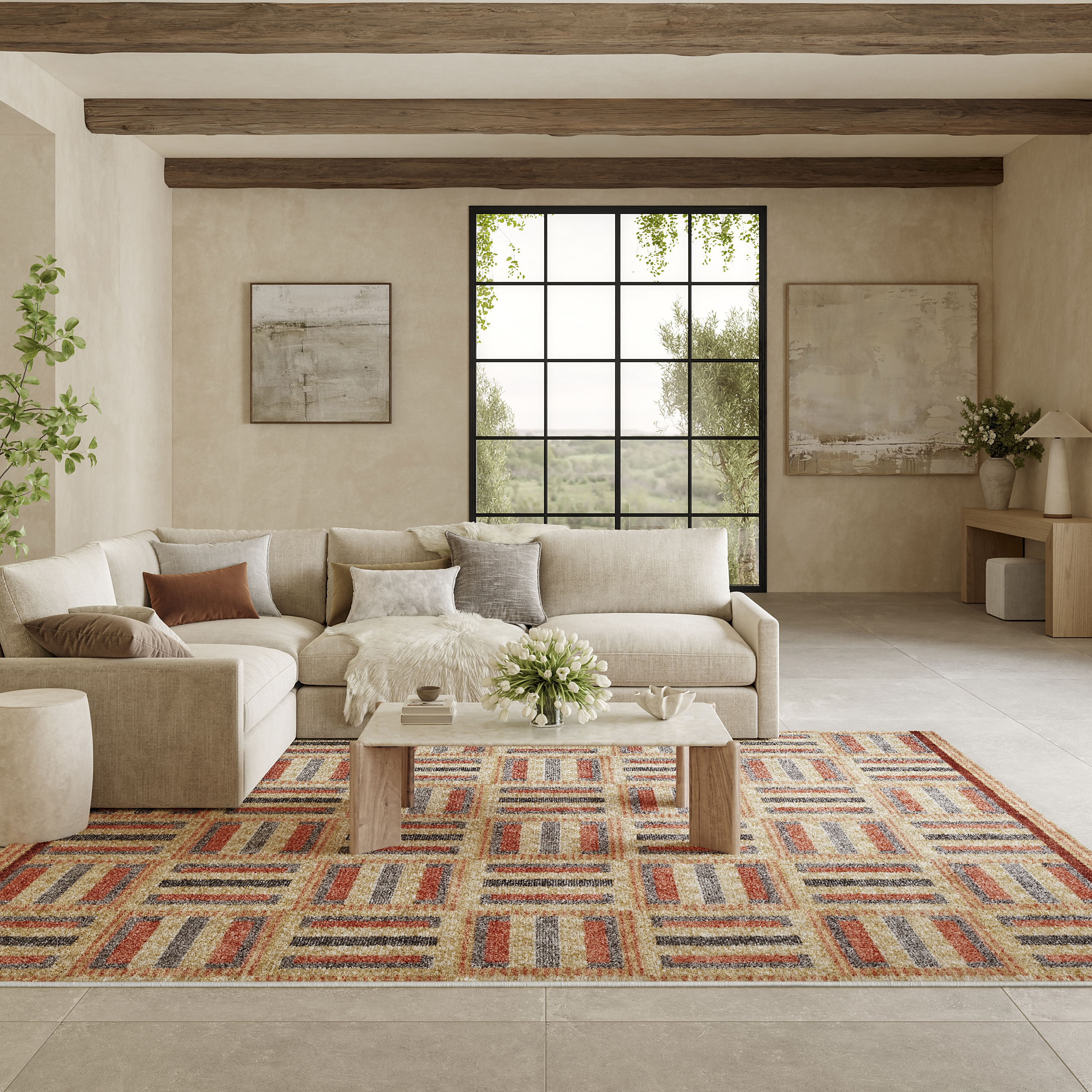 Nourison Nordic 8' x 10' Multicolor Modern Indoor Rug