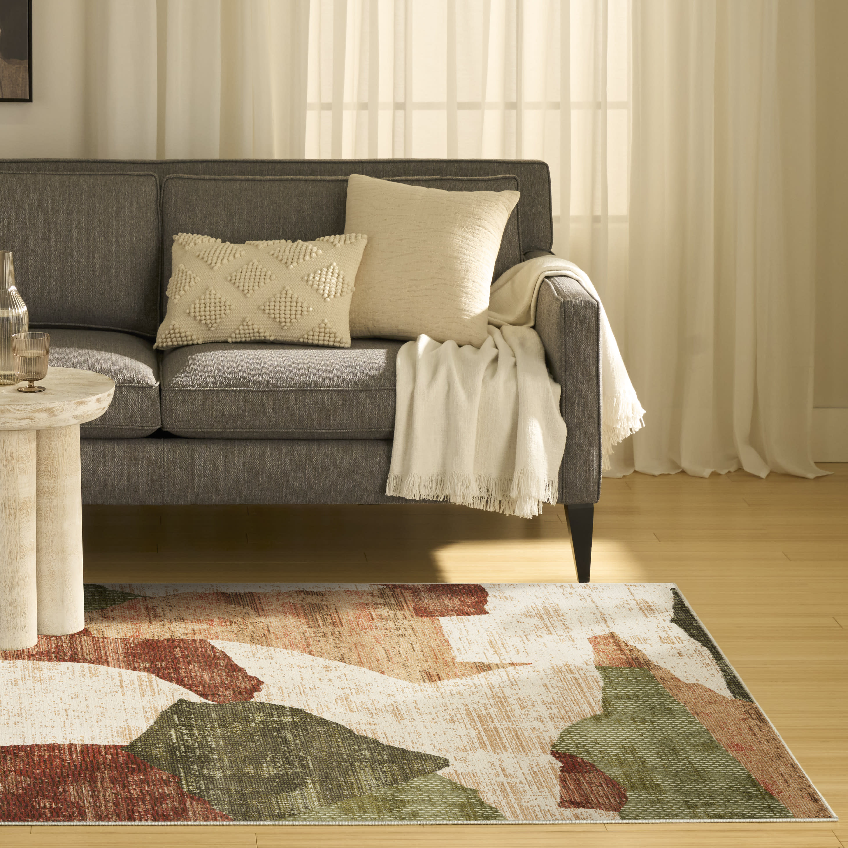 Nourison Nordic 4' x 6' Beige Multi Modern Indoor Rug