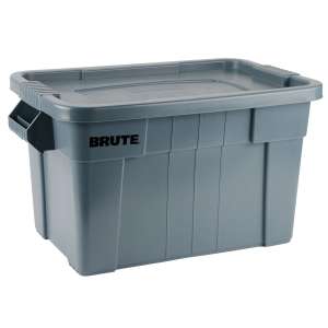 Rubbermaid Commercial, BRUTE, NSF Tote with Lid, 20 gal, Gray