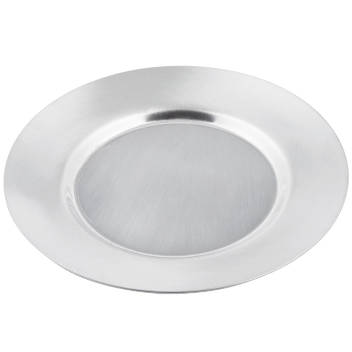 6-inch stainless steel plate with satin finish