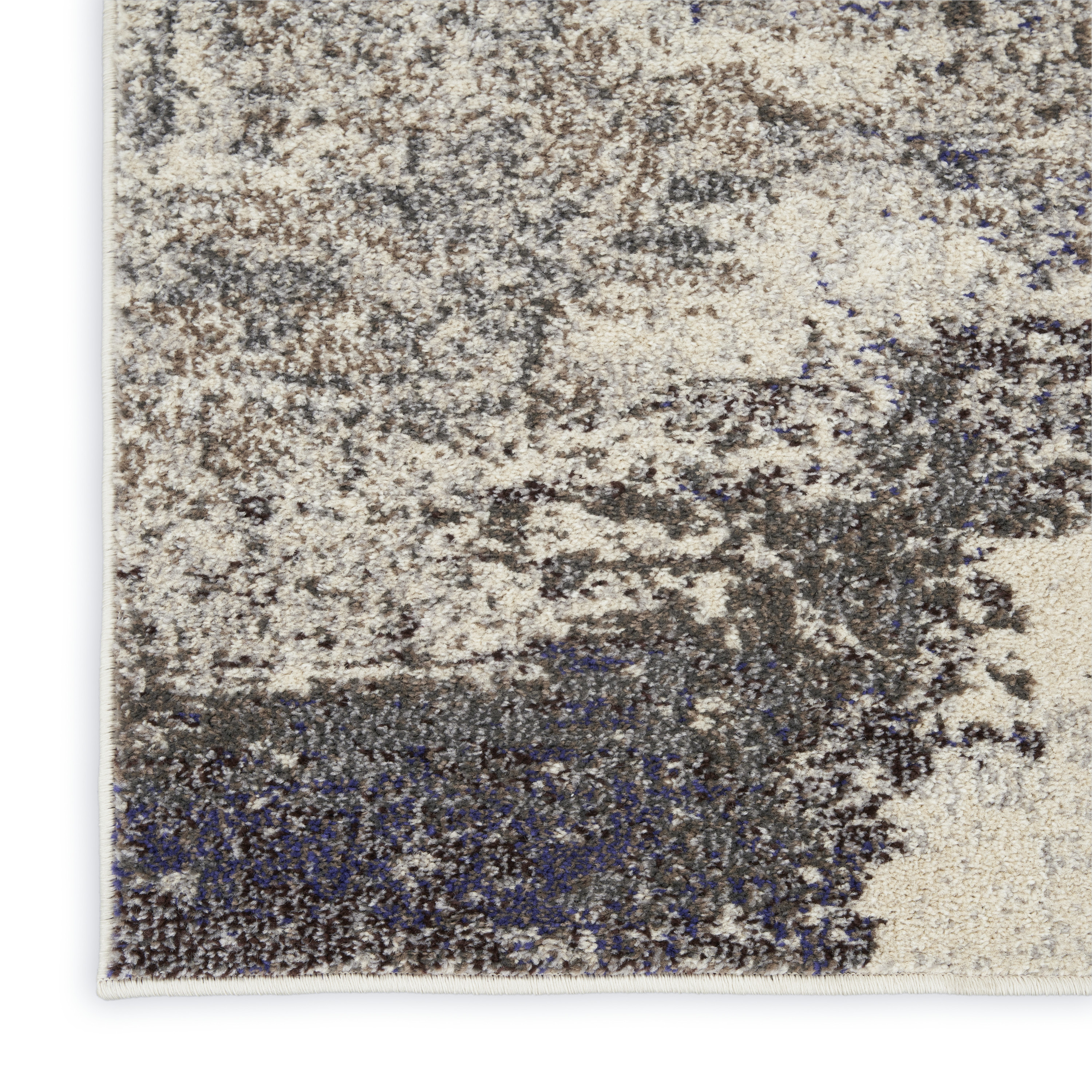 Nourison Celestial 2'2" x 7'6" Ivory Grey Modern Indoor Rug