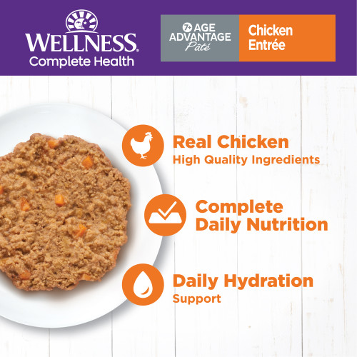 The benifts of Wellness Complete Health Pate Age Advantage Chicken