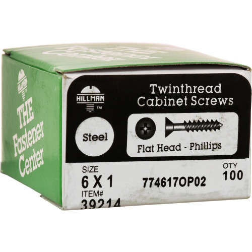 Twinfast Phillips Cabinet Screws #6 x 1