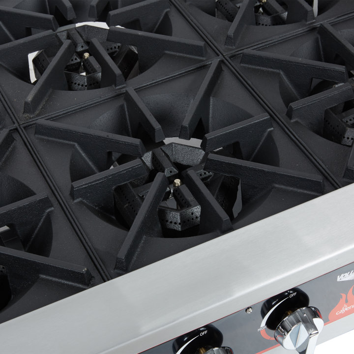 36-inch 6-burner Cayenne® countertop gas hot plate