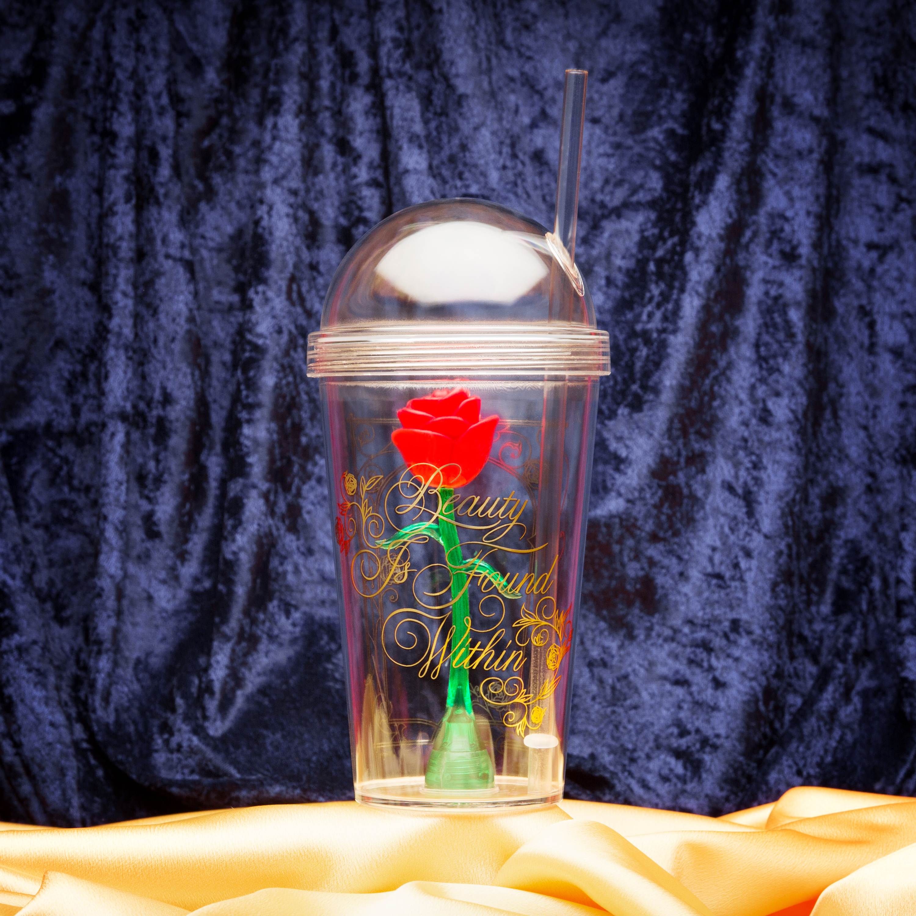 Beauty And The Beast 22 ounce Kid’s Tumbler, Enchanted Rose