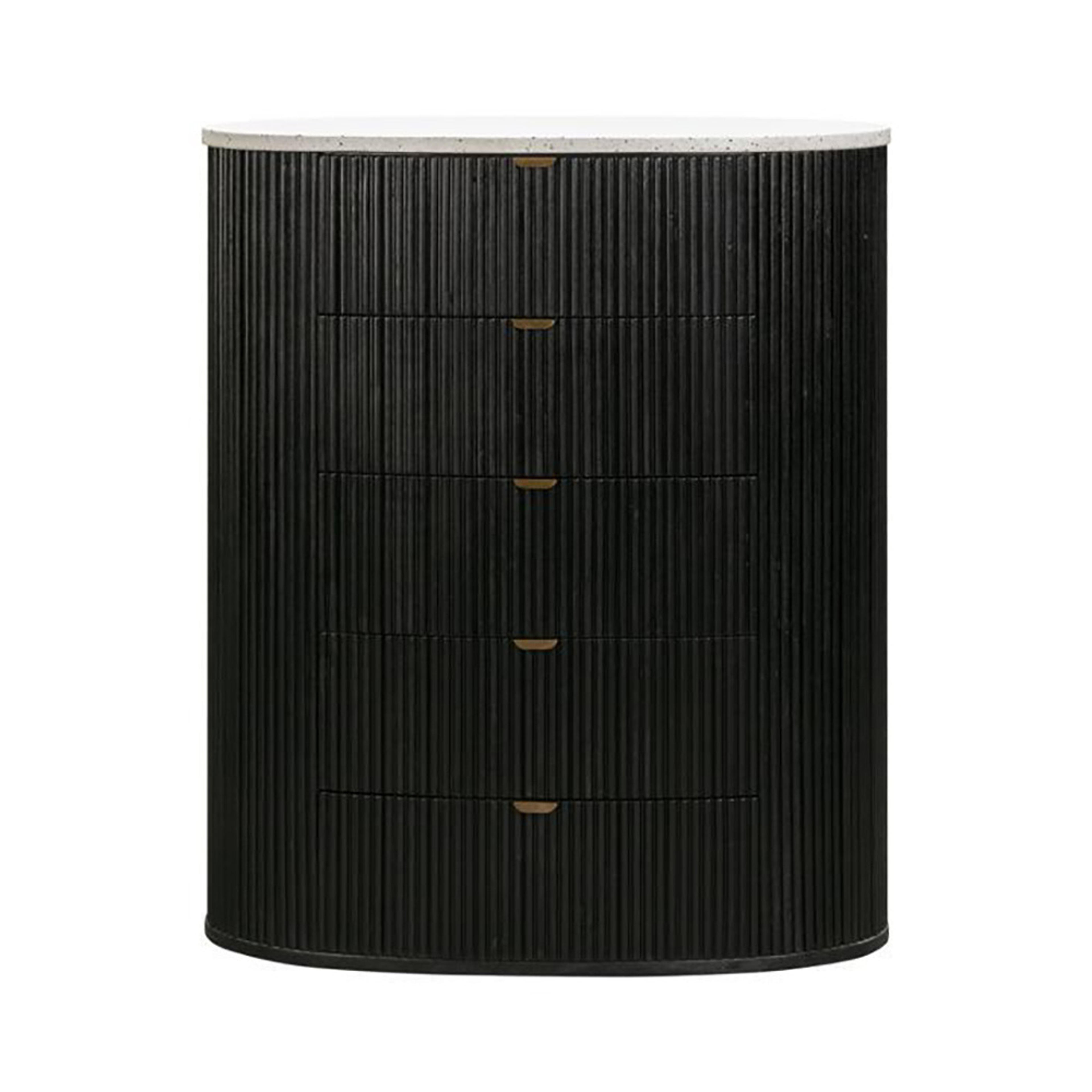 Product image of the Razzo Tallboy (5 Drawer), Black from Forty Winks