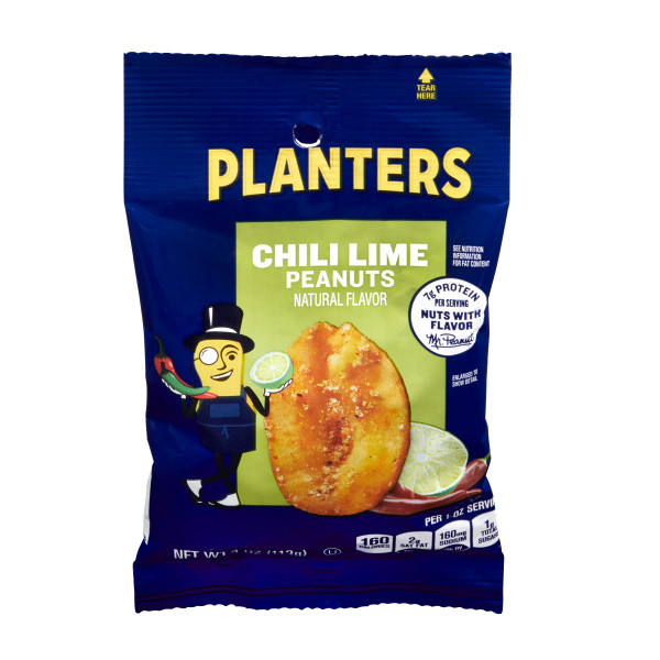 PLANTERS(r) Chili Lime Peanuts 12/4oz . C1C1 - Front Center In Package (Hi Res)