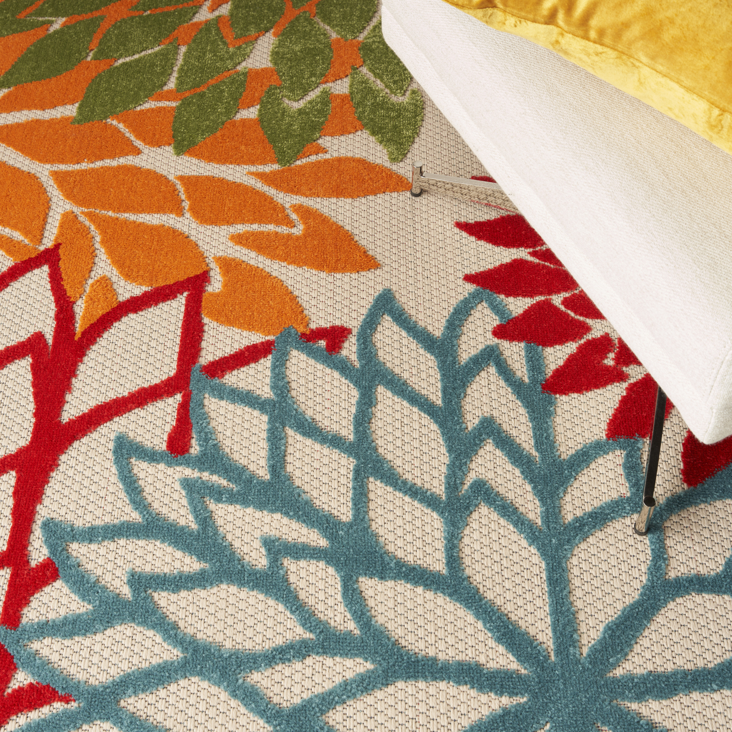 Nourison Aloha 7' x 10' Green Tropical Rug