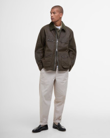 Re-Engineered Short Bedale Waxed Jacket Beech